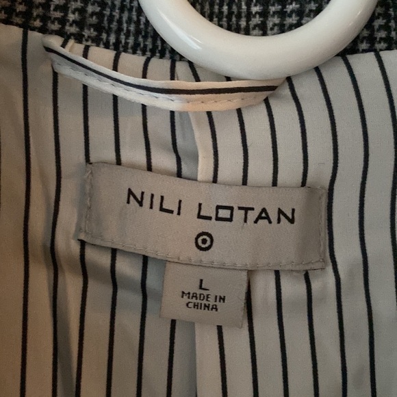Nili Lotan x Target Women's Black & White Houndstooth Plaid size Large - Picture 3 of 10